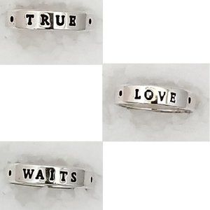 BSD TRUE LOVE WAITS 925 STERLING SILVER RING BAND RING Size 5